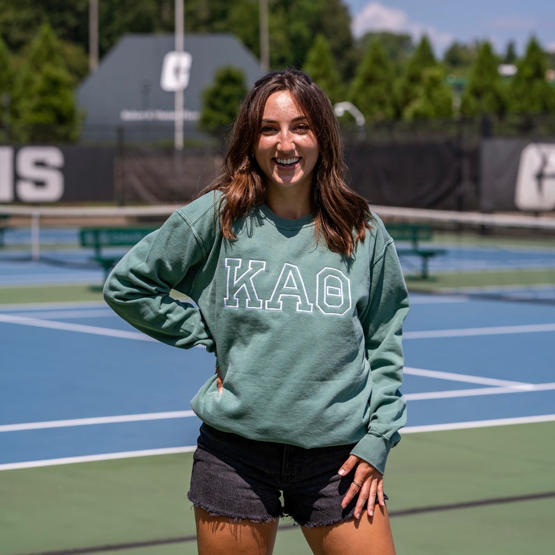 Varsity Greek Letter Embroidered Sorority Crewneck Sweatshirt / Crew Neck Sweatshirt / Big Little Family Letter Sweatshirts il_794xN.5270173017_dtxw.jpg