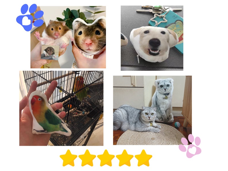 Custom Ugly Dog face Pillow Keychain , custom pet ornament, Portraits Using Pet Photo, Personalized Dog Portraits, Cat Portraits