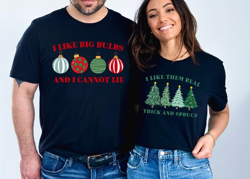 Funny Matching Couples Christmas Shirts,Christmas Couple Shirts, Funny Christmas Shirts,Ugly Christmas Shirts Couple,Group Christmas Tshirts