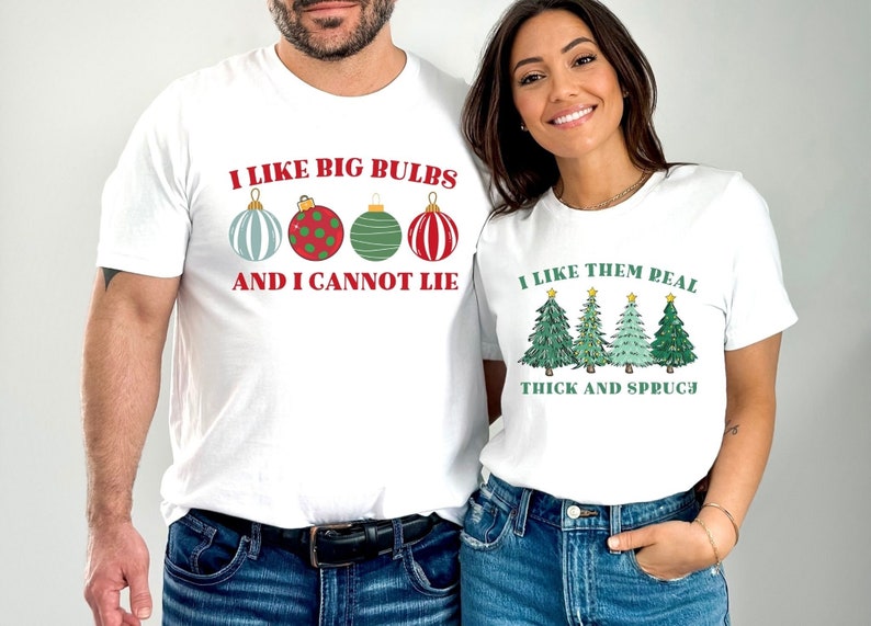Funny Matching Couples Christmas Shirts,Christmas Couple Shirts, Funny Christmas Shirts,Ugly Christmas Shirts Couple,Group Christmas Tshirts