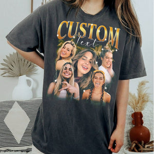 Custom Graphic Photo Vintage Washed Shirt, Family Bootleg Graphic Shirt, Personalize Bootleg Custom, Bachelor Party, Graduation Gift Idea