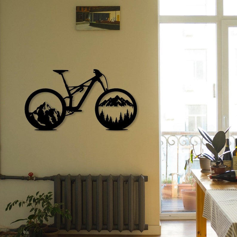 Picture Mountain Bike Bicycle Metal Sign To Stick On Bicycle Lover Wall Art Birthday Gift Cyclist Cycling Sports Mountains