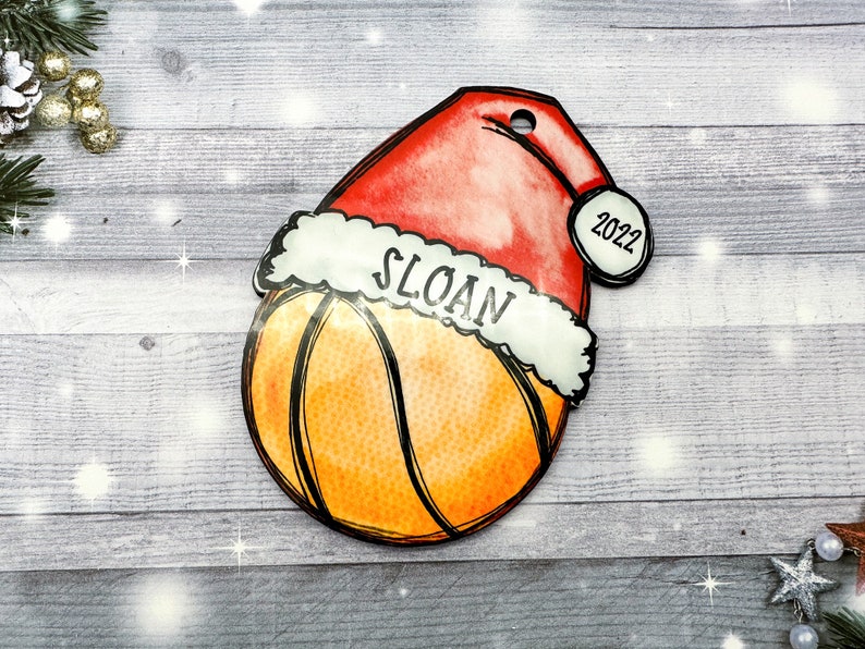 Basketball Christmas Ornament, Basketball Ornament, 2024 Basketball Ornament, Personalized Ornament, Basketball Gift, Coach gift