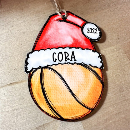Basketball Christmas Ornament, Basketball Ornament, 2024 Basketball Ornament, Personalized Ornament, Basketball Gift, Coach gift