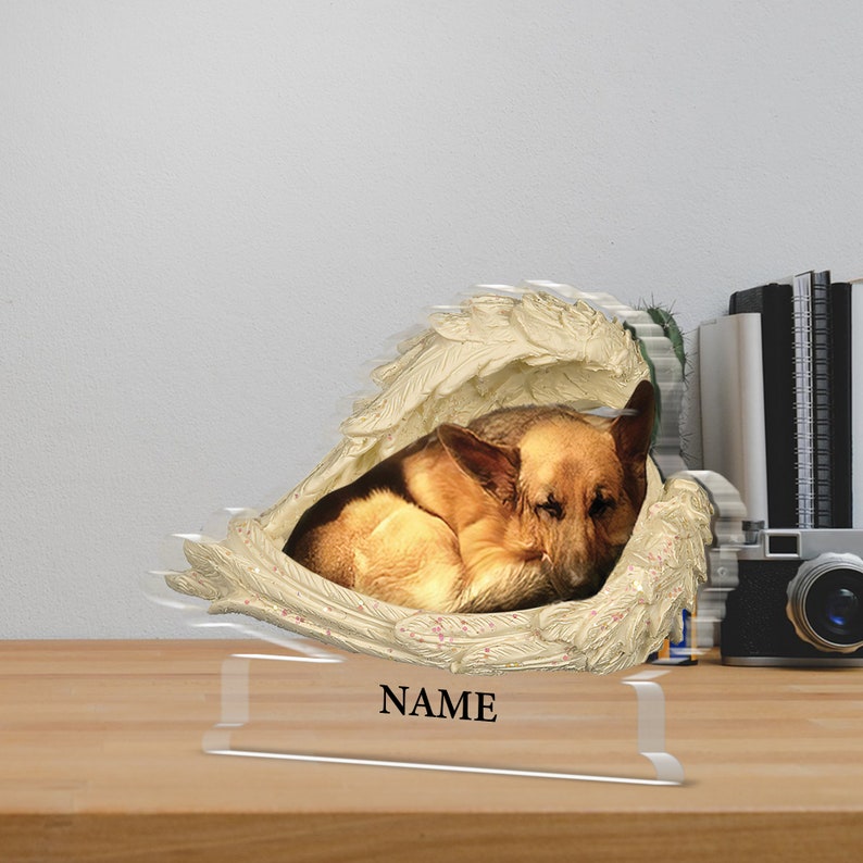 Sleeping Pet Within Angel Wings Personalized Dog Photo Acrylic Plaque, Dog Acrylic Keepsake Gift, Cute dog Sleeping Angel Acrylic Plaque il_794xN.5281436392_lqsc.jpg