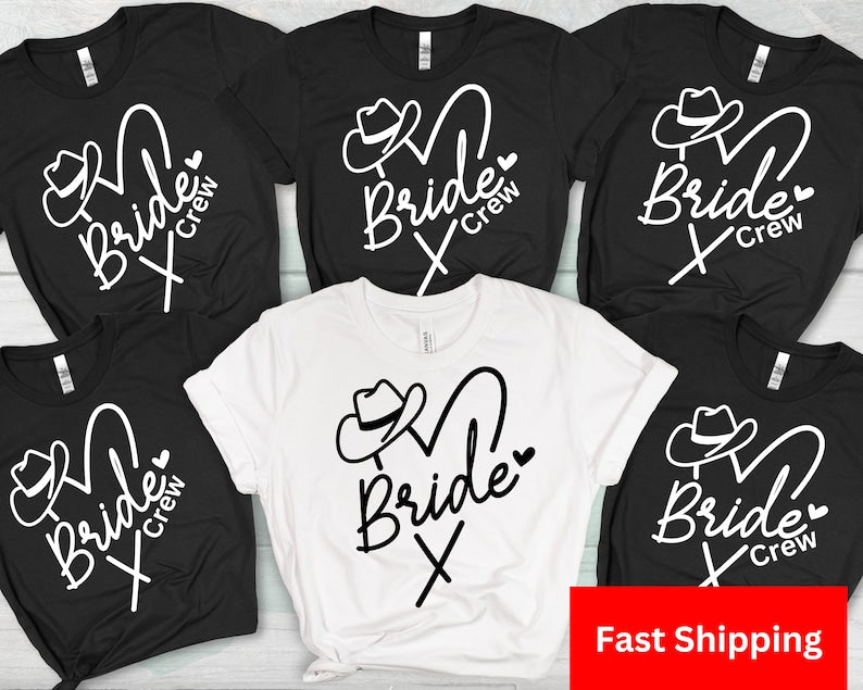 Western Themed Hen Party T Shirts, Team Bride T Shirt, Hen Party Shirts, cowboy Party Shirts, Bachelorette Shirts, Cowgirl bride Gifts