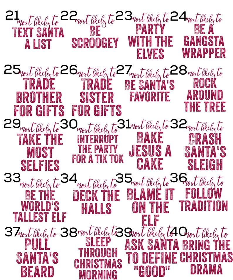 Family Christmas Shirts, Most Likely to, Funny Christmas Party, Christmas Shirt, Matching Christmas Shirt, Custom Shirt, Group Shirts, Food