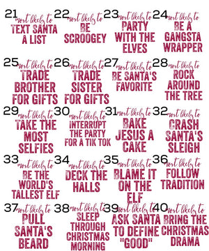 Family Christmas Shirts, Most Likely to, Funny Christmas Party, Christmas Shirt, Matching Christmas Shirt, Custom Shirt, Group Shirts, Food