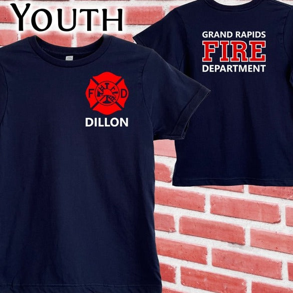 Personalized Name And Optional Fire Department, Firefighter Matching T-Shirt Dad and Kids, Father's Day Gift il_794xN.5291943642_fbqi.jpg?v=1715930364