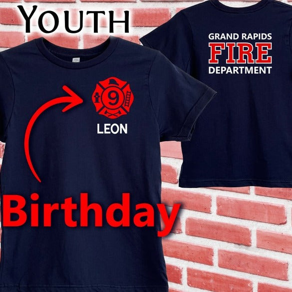 Personalized Age & Name And Optional Fire Department, Firefighter Matching T-Shirt Dad and Kids, Father's Day Gift il_794xN.5291976550_an1n.jpg?v=1715930388