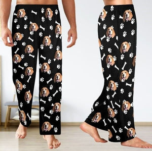 Custom Father's Day Gifts, Custom Dog Photo Pajama Pants,Funny Pet Face Pajamas Pants,Dog Pajama Pants,Custom Pet Socks, Gifts For Fathers