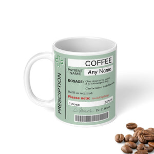 Custom Prescription Mug Gift for Doctor, Personalised Name Prescription Gift For Mum, Leaving Gift, Coffee Mug For Him, Mug For Her