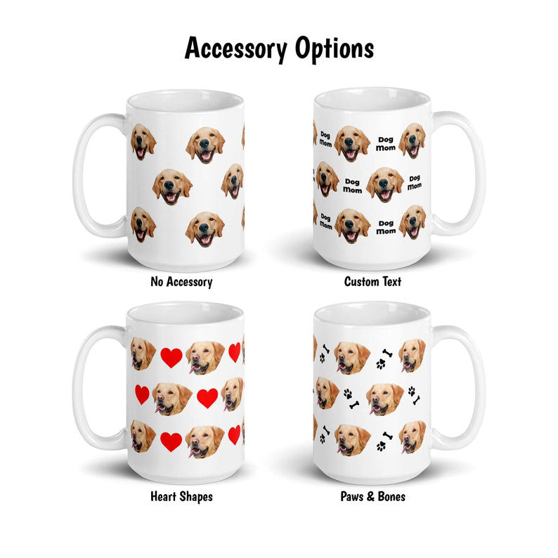 Custom Dog Face Mug, Personalized Pet Mug, Dog Mom Gift, Personalized Gift, Photo Mug, Custom Mug, Gift For Dog Lover, Dog Mom, Dog Dad