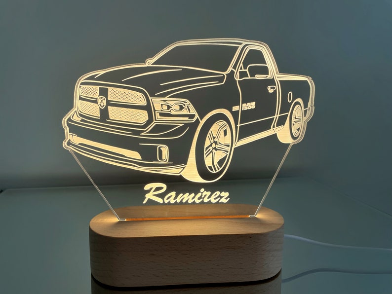 Gift for Boyfriend Car Guy, Gift Custom 3D Car Night Light Super Car Truck Motorcycle, 3D Photo Lamp for Him Birthday BF