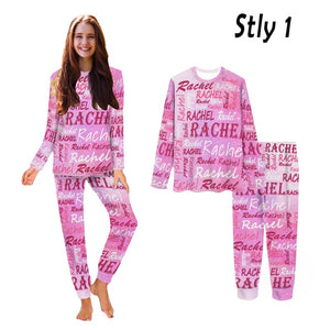 Custom Name Pajamas, Name Monogram Sleepwear, Custom Initial Pajamas, Custom Text Loungewear, Name and Initials Sleep Set, Family Pajama Set