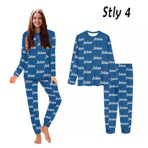 Custom Name Pajamas, Name Monogram Sleepwear, Custom Initial Pajamas, Custom Text Loungewear, Name and Initials Sleep Set, Family Pajama Set