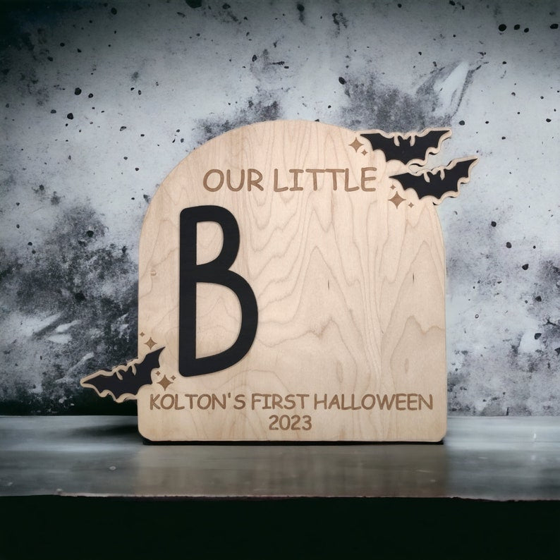 DIY Halloween Footprint Sign, Babys First Halloween Keepsake, Little Boo Wood Art, Halloween Kid Craft, Gift for Mom, Baby Shower, Ghost