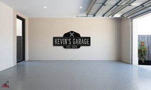 Custom Garage Sign, Personalized Garage Signs, Metal Garage Signs, Garage Hanging sign, Father s Day Gift, Wall Art For Dad, Gift With Name,