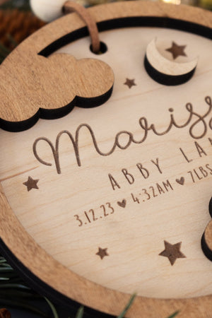 Baby's First Christmas | Custom Ornament | Birth Announcement | 2023 Ornament | 1st Christmas | Baby Keepsake | Newborn Christmas