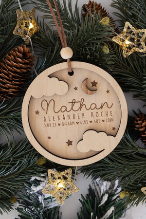 Baby's First Christmas | Custom Ornament | Birth Announcement | 2023 Ornament | 1st Christmas | Baby Keepsake | Newborn Christmas