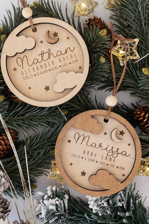 Baby's First Christmas | Custom Ornament | Birth Announcement | 2023 Ornament | 1st Christmas | Baby Keepsake | Newborn Christmas