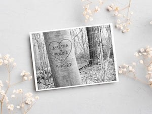 Love Tree Personalized Card, Unique Card for Holidays, Wedding, Anniversary, Valentines Day, Mothers Day, Romantic Card for Him or Her
