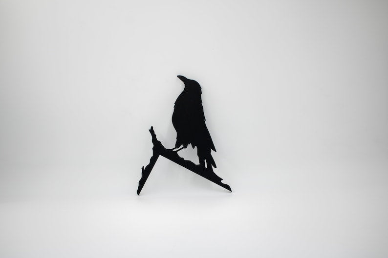 Black Crow Raven Door Topper, Door Sitter Corner Art, Crow Decor, Black Crow Art, Halloween Raven Door, Crow Halloween Art