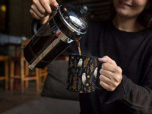 Cute Ghosts 11oz Coffee Mug, Festive Halloween Ceramic Mug, Fall aesthetic, Halloween theme, perfect gift for Teacher, Fall Decor Ghost Cup