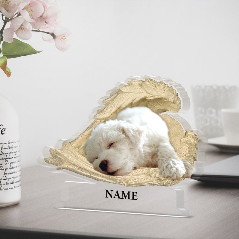 Sleeping Pet Within Angel Wings Personalized Dog Photo Acrylic Plaque, Dog Acrylic Keepsake Gift, Cute dog Sleeping Angel Acrylic Plaque il_794xN.5329621181_fn6u.jpg