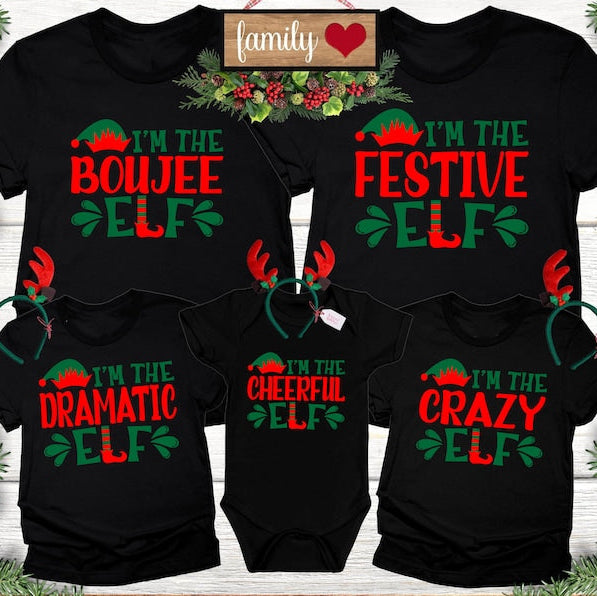 I'm The Elf Family Christmas Matching Shirt, Christmas Matching Shirt, Matching Group Shirt, Funny Christmas Tees, Custom Christmas Shirt