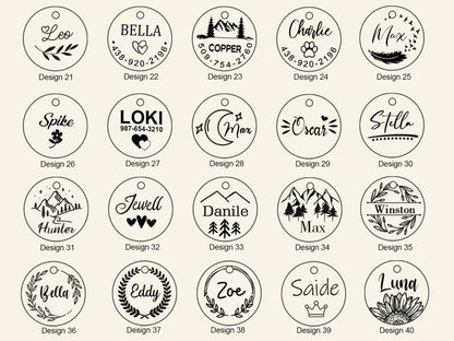 Personalized Dog and Cat Name Tag, Dog Tag Engraved for Pets, Keep Safe Microchipped Dog Tag, Customized Dog Tag, Cute Dog ID Tag, Pet Gift