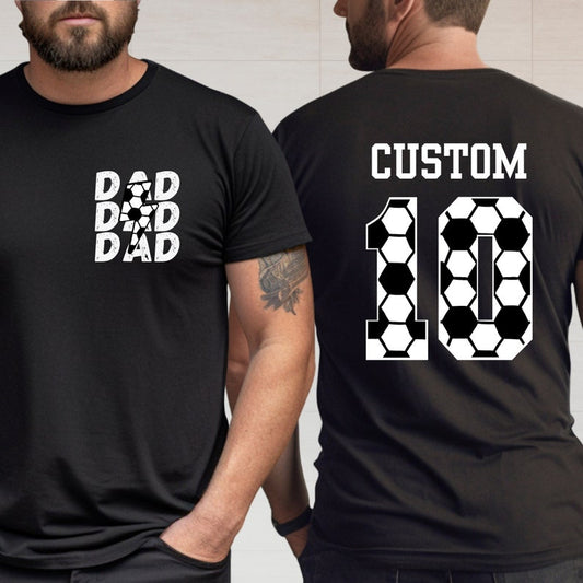 Personalized Soccer Dad Shirt, Gift Shirt For Sports Dad, Game Day Shirt, Custom Soccer Dad Shirt