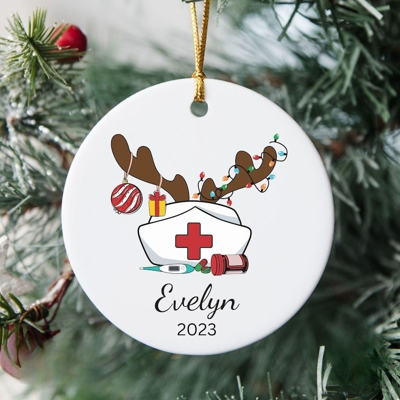 Personalized Nurse Christmas Ornament, Nurse Christmas Gift, Nurse Graduate, Nurse Retirement Gift, Gift for Nurse, First Christmas as Nurse