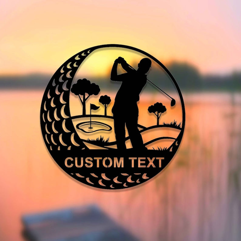 Personalized Metal Golf Sign,19th Hole Metal Sign,Custom Golfer Name Sign,Golf Wall Art,Golfing Home Decor,Golf Player Gift,Man Cave Sign