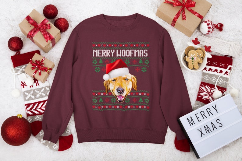 Merry Woofmas Personalized Ugly Christmas Sweater with Dog Photo, Custom Christmas Gift for Dog Owners, funny ugly christmas sweater il_794xN.5337227594_1sdc.jpg