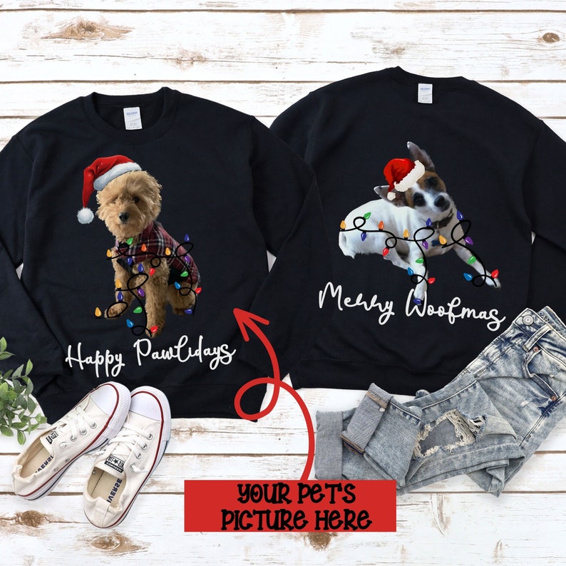 Happy Pawliday Christmas Dog Shirt, Custom Christmas Dog Shirt, Personalized Christmas Shirt, Custom Pet Gifts, Custom Pet Shirt, Custom Christmas Shirt