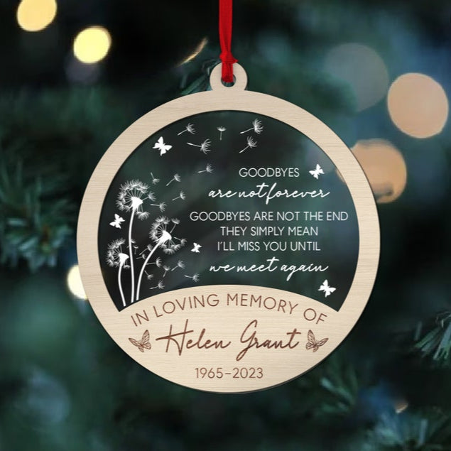 Personalized Memorial Christmas Ornament, In Loving Memory Christmas Ornament, Loss of Loved Mom Dad Remembrance Gifts, Sympathy Gift