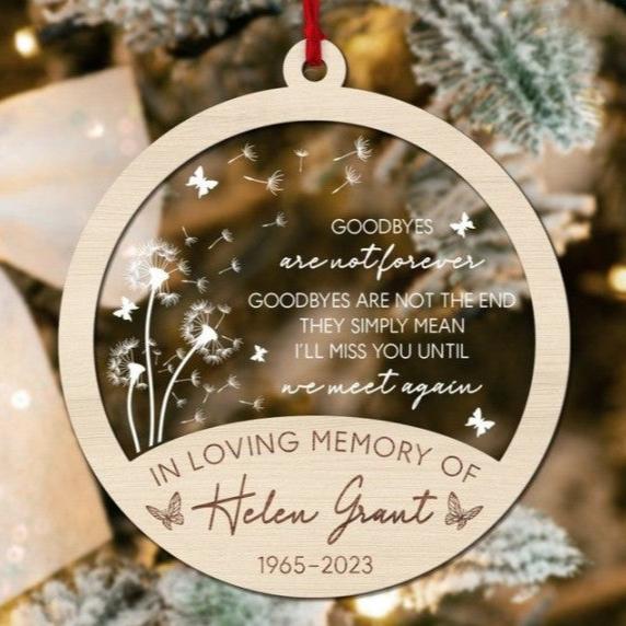 Personalized Memorial Christmas Ornament, In Loving Memory Christmas Ornament, Loss of Loved Mom Dad Remembrance Gifts, Sympathy Gift