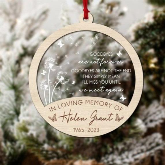 Personalized Memorial Christmas Ornament, In Loving Memory Christmas Ornament, Loss of Loved Mom Dad Remembrance Gifts, Sympathy Gift