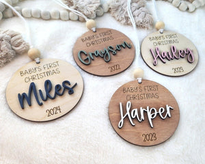 Baby's First Christmas Personalized Ornament | Baby Keepsake | Baby Shower Gift | Baby Name Sign | First Christmas Ornament 2024