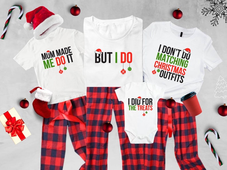 Funny Family Christmas Shirts: Matching Holiday Tee Gift I Don't Do Matching Outfits