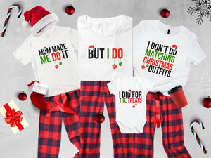 Funny Family Christmas Shirts: Matching Holiday Tee Gift I Don't Do Matching Outfits