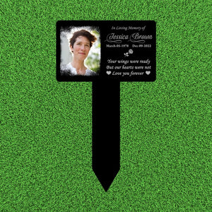 Photo Grave Marker Personalized, Temporary Grave Marker With Photo, Memorial Plaque with Stake for Outdoors, Grave Plaque for Gardens