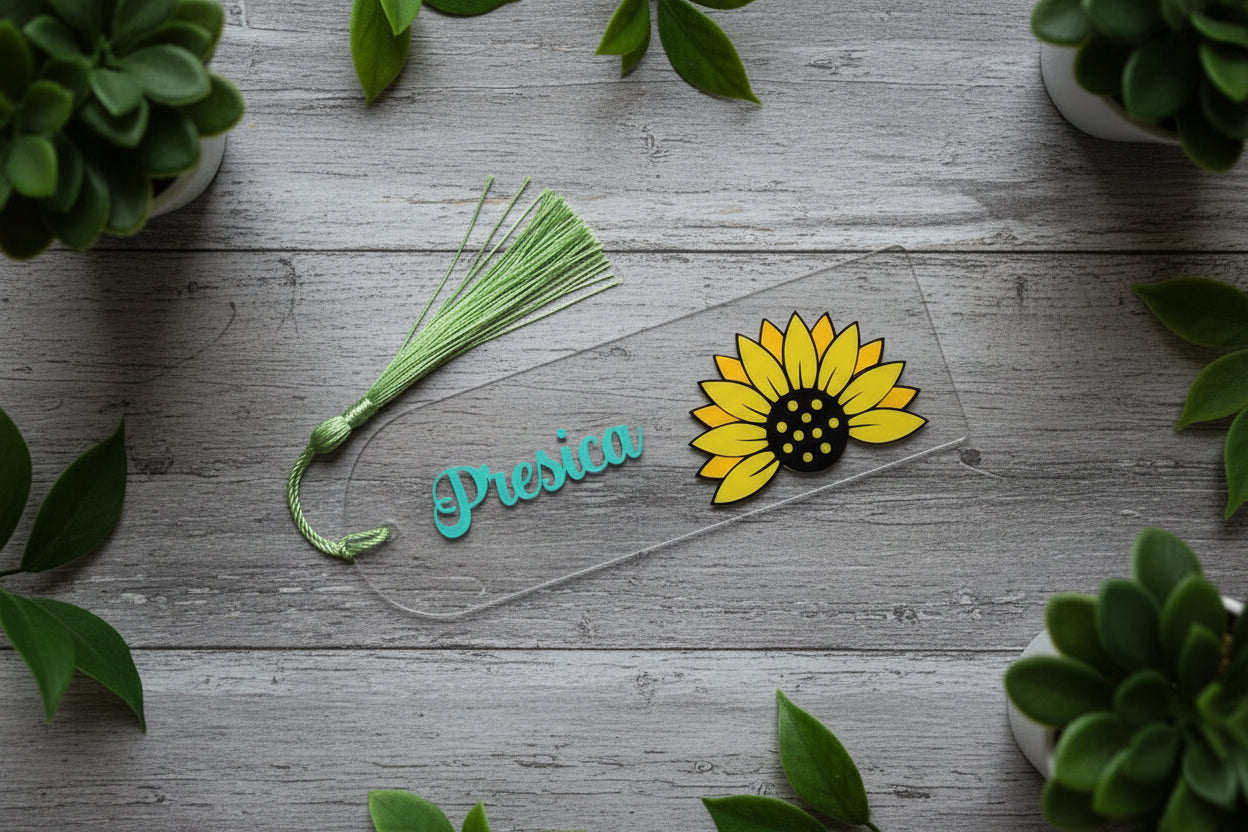 Personalized Acrylic Bookmark, Custom Name Bookmark, Unique Gift for Book Lovers