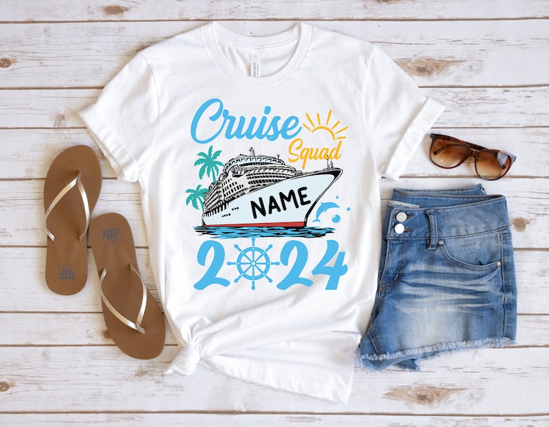 Custom Cruise Squad 2024 Shirt, Cruise Squad Shirt, Custom Cruise Squad Group Shirt for 2024 Season, Custom Family Cruise Shirts, Cruise