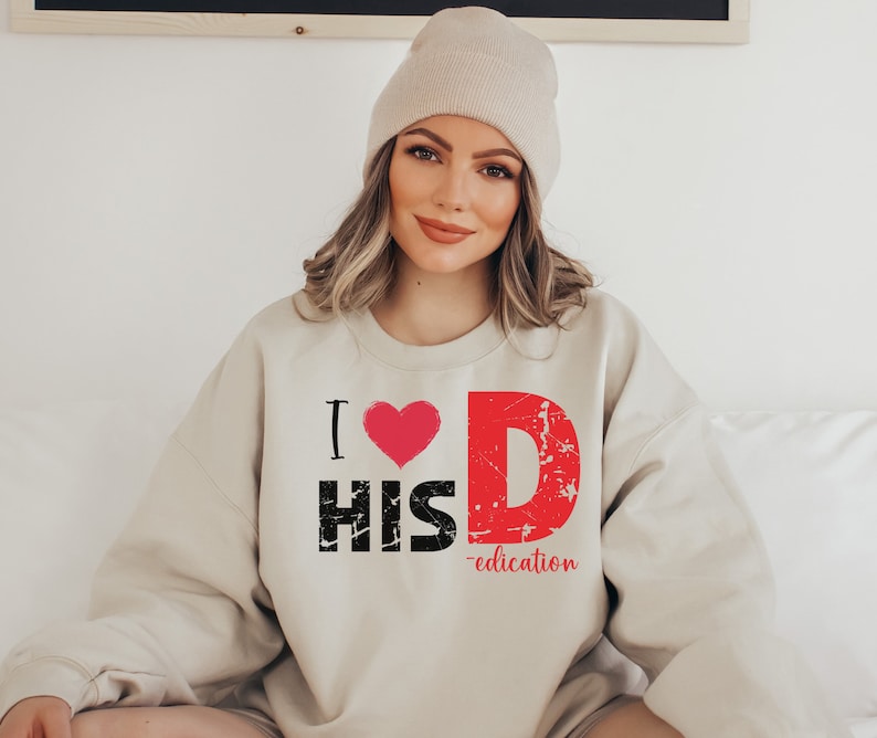 Couples Sweatshirts, I Love His D I Love Her P, His and Hers Matching Sweaters, Funny Couples Shirts, Engagement Anniversary Couples Gift