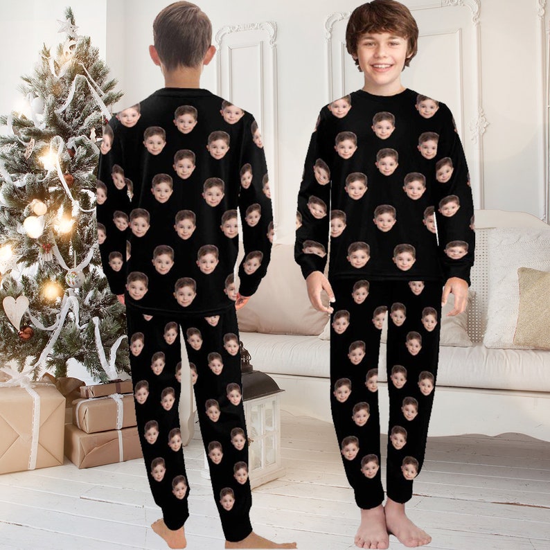 Custom Pajama Set with Picture, Personalized Family Pajamas with Photo, Custom Family Christmas pajamas with Face, Bachelorette Party Pajama