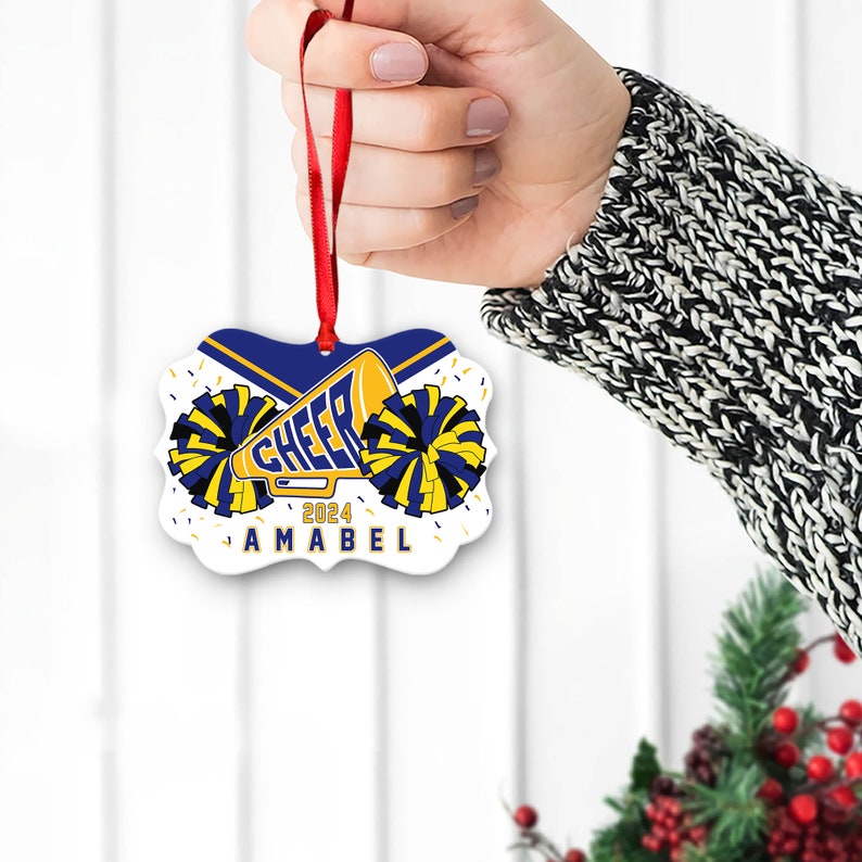 Christmas Tree Ornaments, Cheerleader Ornament, Personalized Gifts, Cheerleader Gifts, Christmas Ornaments, Christmas Gifts For Women