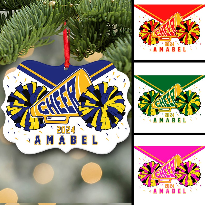 Christmas Tree Ornaments, Cheerleader Ornament, Personalized Gifts, Cheerleader Gifts, Christmas Ornaments, Christmas Gifts For Women
