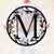 Metal Circle Letter Monogram with Vines | Wall Monogram Sign | Couples Gift | Letter Decor, Letter Vine Monogram | Wedding Gift, Metal Sign